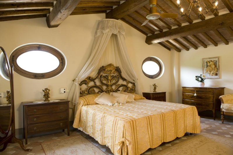The Master bedroom in the Wedding Suite. italy wedding venues. italy destination wedding packages