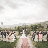 Outdoor Wedding Villa Italy. A nice view of a legally binding ceremony at Villa Baroncino.