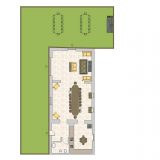 Communal Area – living area, dining room and kitchen. wedding accommodation italy.